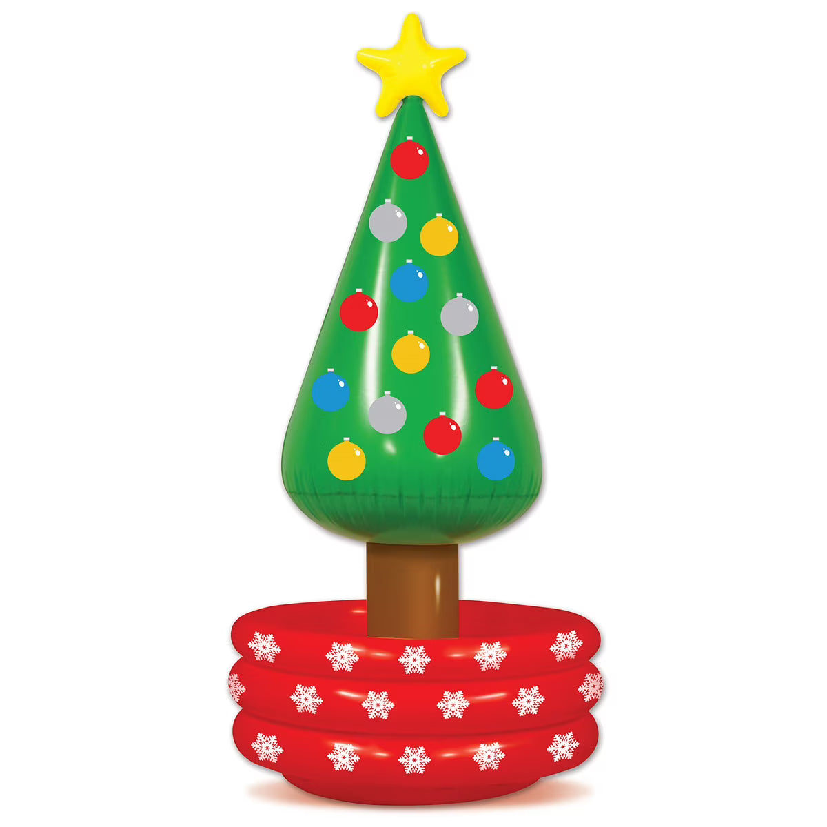 Inflatable Christmas Tree Drink Coolers, Pack of 6 Z18182