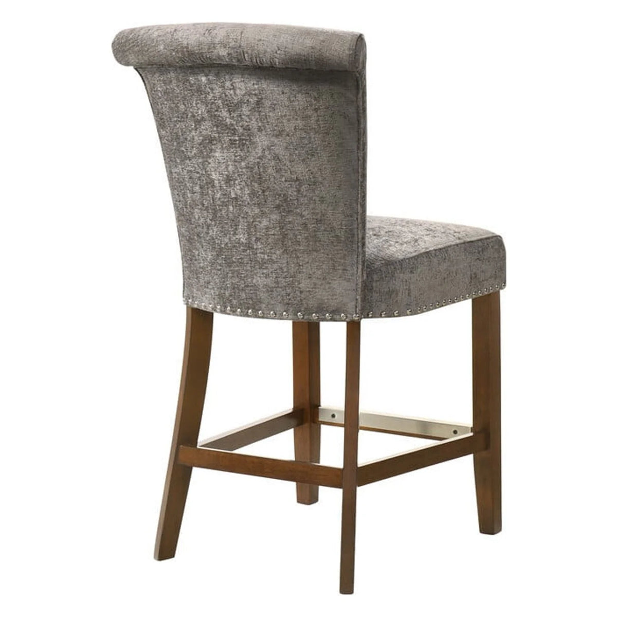 Black Velvet Scalloped Back Accent Chair with Metal Legs W402842