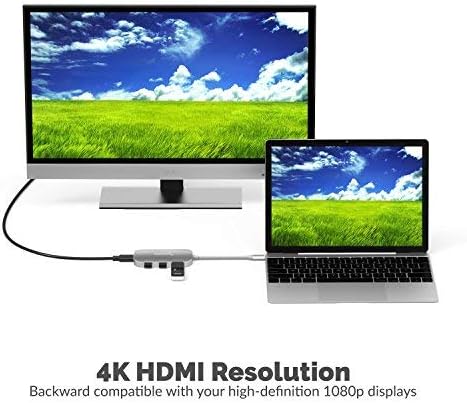 8-in-1 USB Type-C Hub with HDMI 4K, 3 USB 3.0 Ports, SD/MicroSD Card Reader K874110