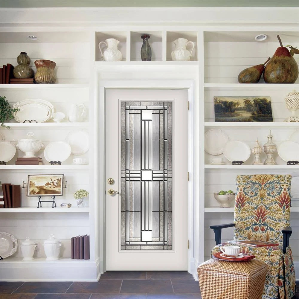 36 in. x 80 in. Full Lite Primed Steel Prehung Left-Hand Inswing Front Door with Brickmould X59881