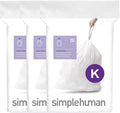 White Drawstring Trash Bags, 60 Count, 35-45 Liter / 9.3-12 Gallon I28076