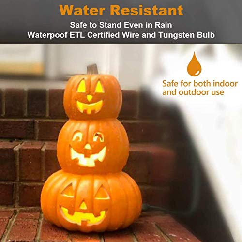 14" Lighted Stacked Pumpkin Lantern with LED Bulb D1429