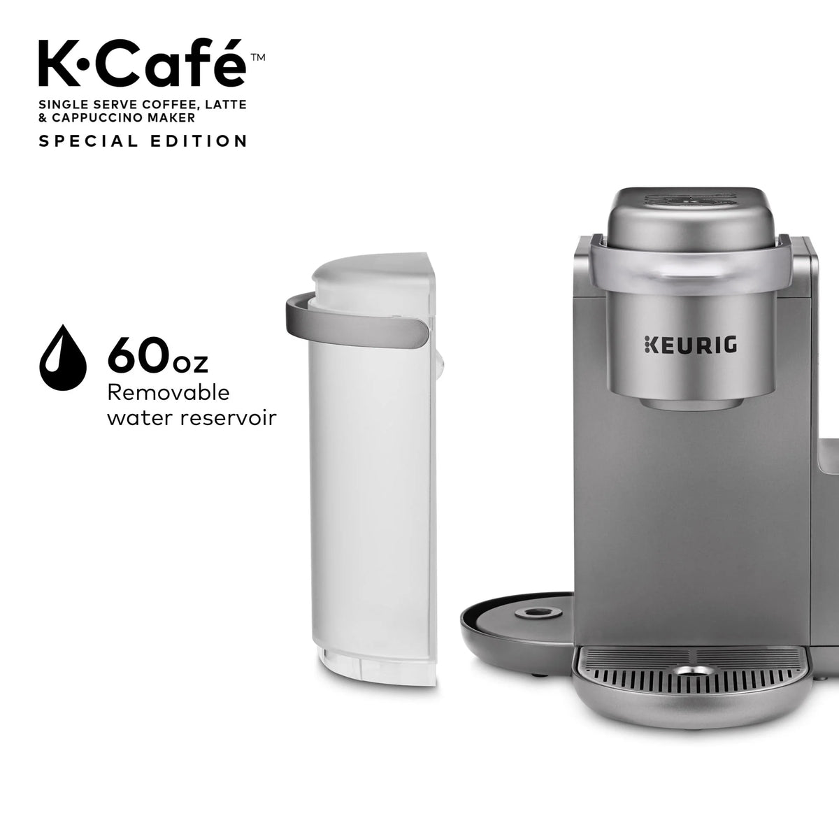Single Serve K-Cup Pod Coffee, Latte and Cappuccino Maker, Nickel H469