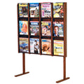 Mahogany Wooden Magazine Floor Display X42327