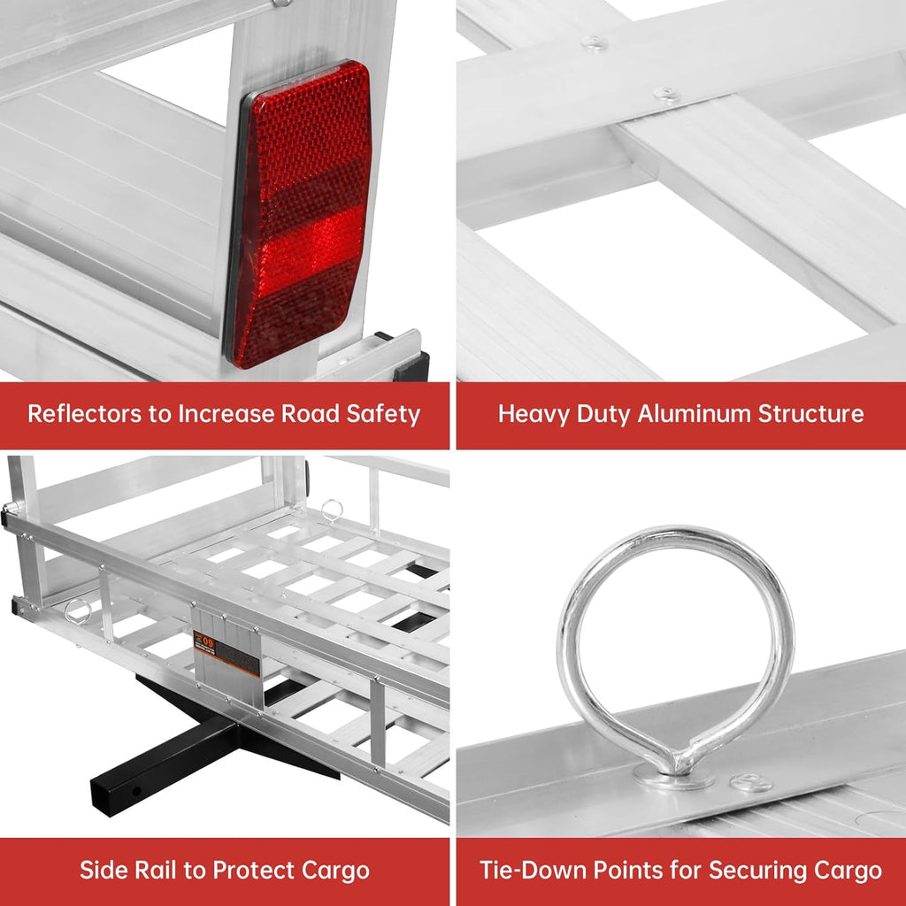 Aluminum Hitch Cargo Carrier, 50" x 29.5", 800Lbs Capacity H66458