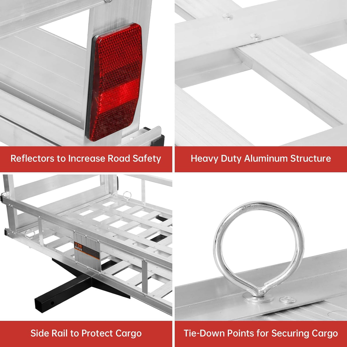 Aluminum Hitch Cargo Carrier, 50" x 29.5", 800Lbs Capacity H66458