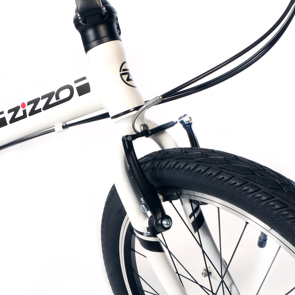 Matte White 20" 7-Speed Alloy Folding Bicycle A342035