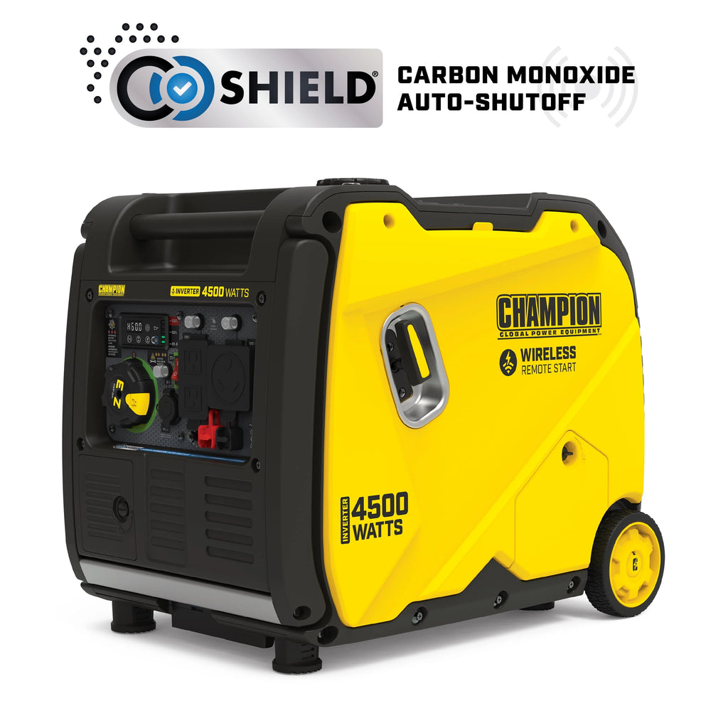 4500-Watt Wireless Remote Start Inverter Generator with CO Shield O92872
