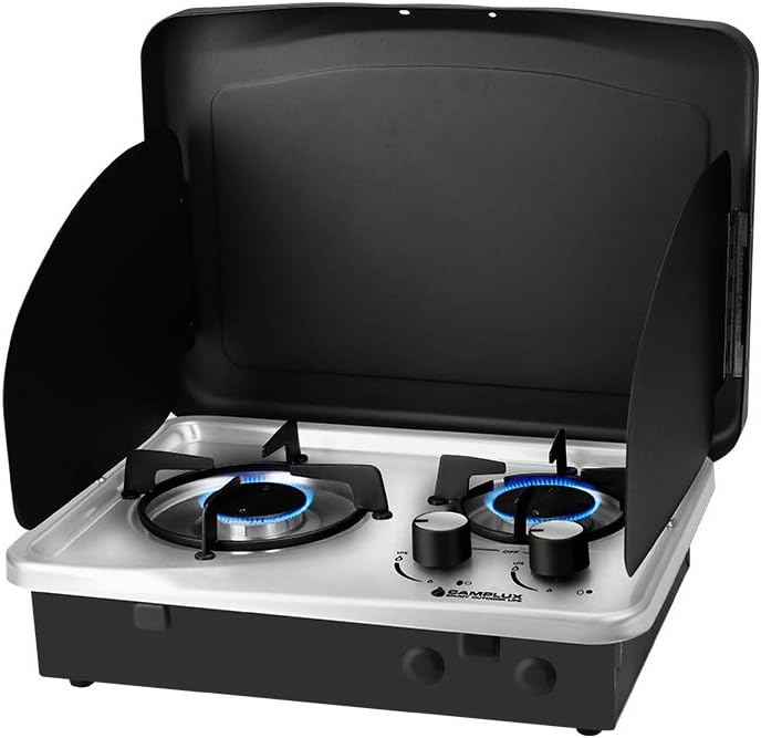 2 Burner Stainless Steel Propane Gas Cooktop W3550