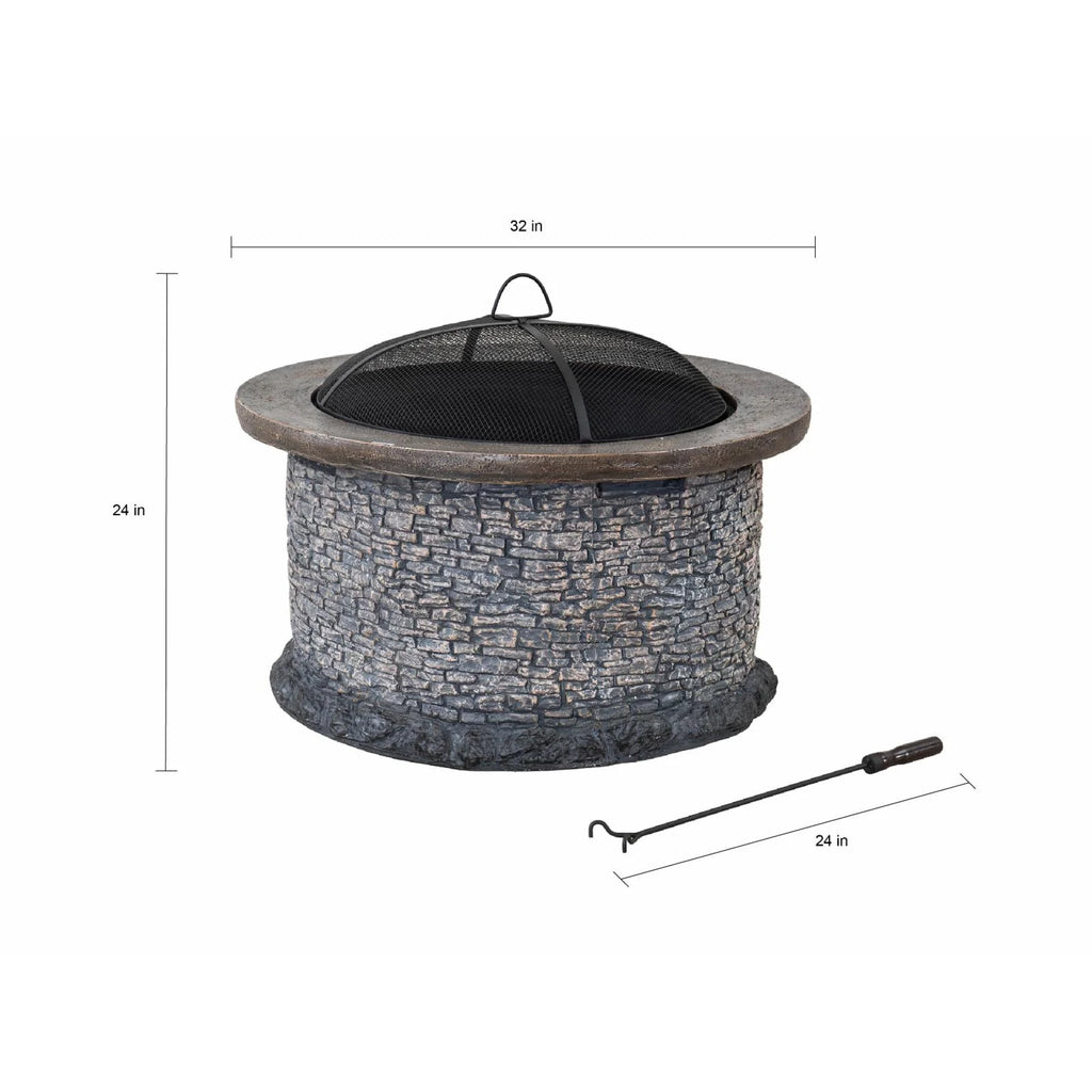32 in. Round Wood-Burning Fire Pit Q850
