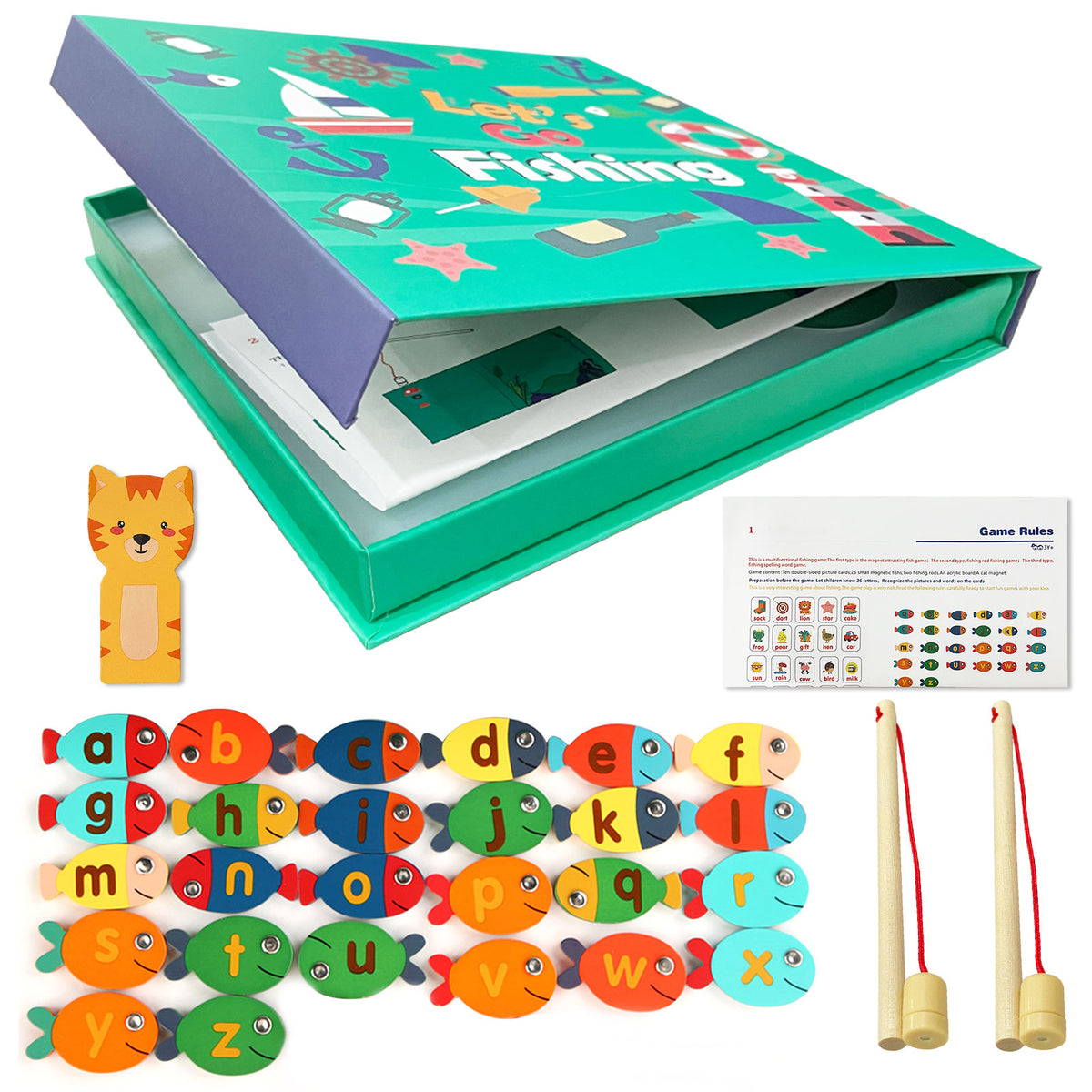 Montessori Wooden Magnetic Fishing Toy Y6020