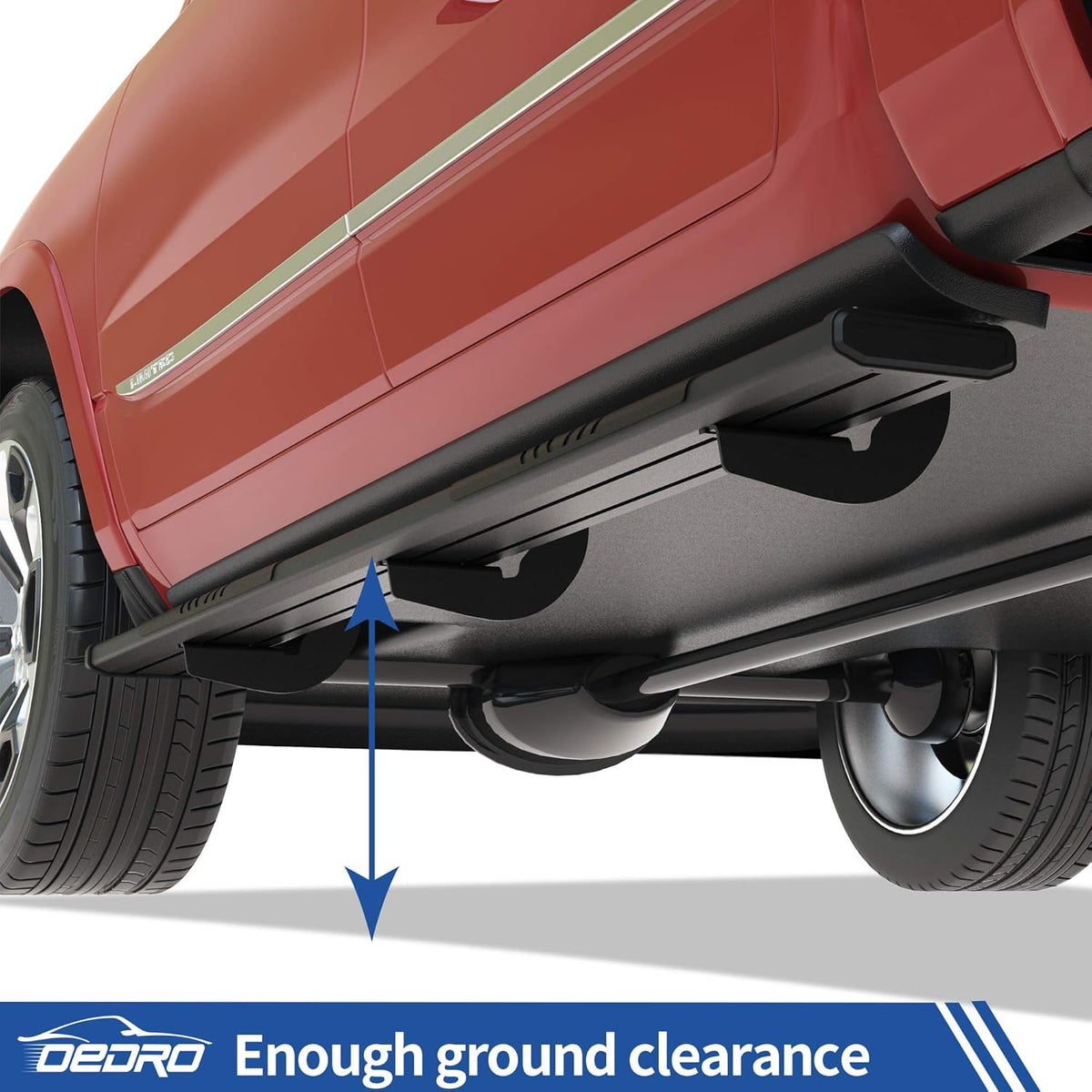 Black Textured Aluminum Running Boards W49541