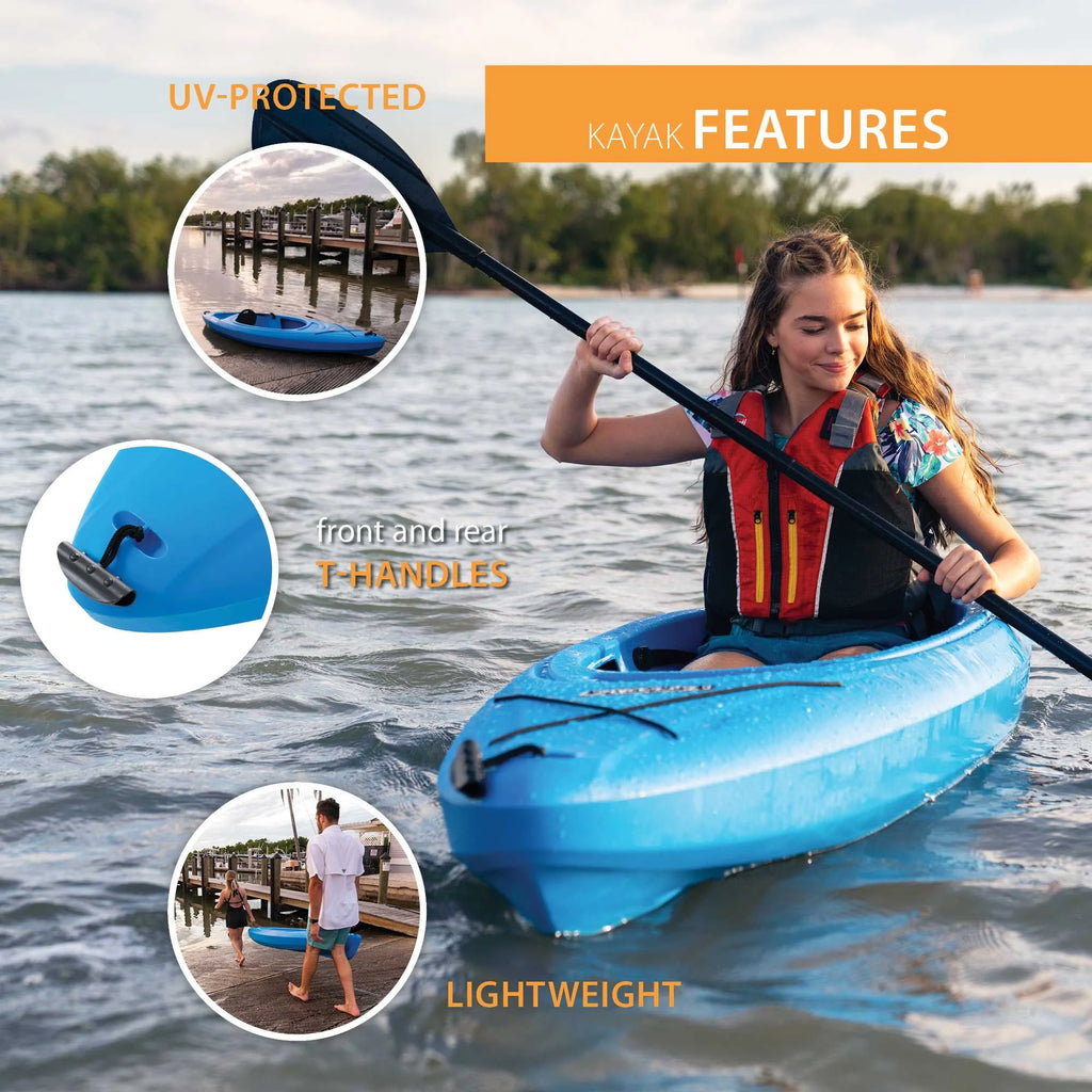 Green 8 ft. Sit-Inside Kayak Y2979