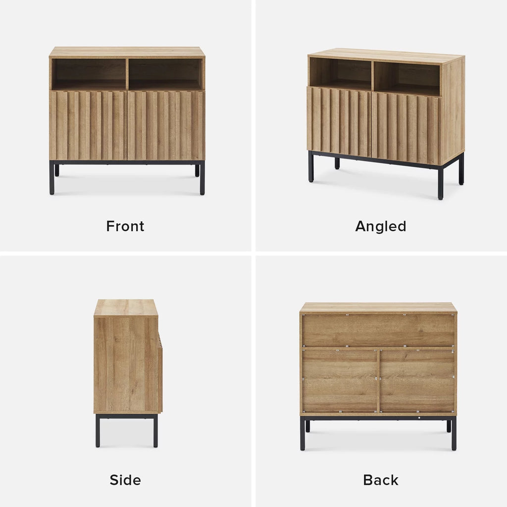 2-Door Storage Accent Cabinet with Metal Legs D162223