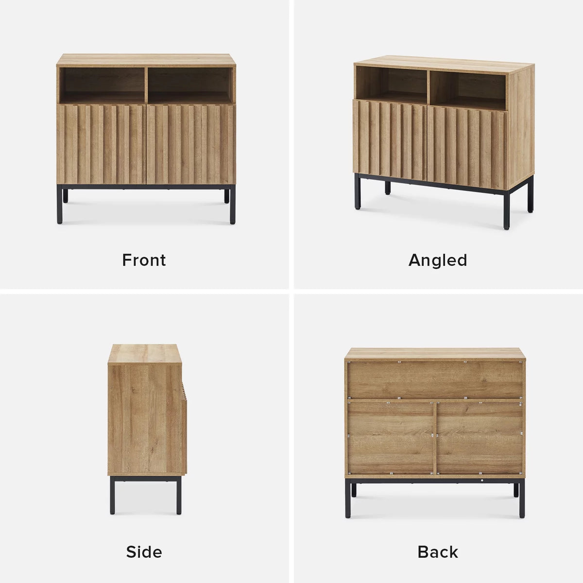 2-Door Storage Accent Cabinet with Metal Legs D162223