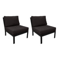 Armless Sofa in Black S148