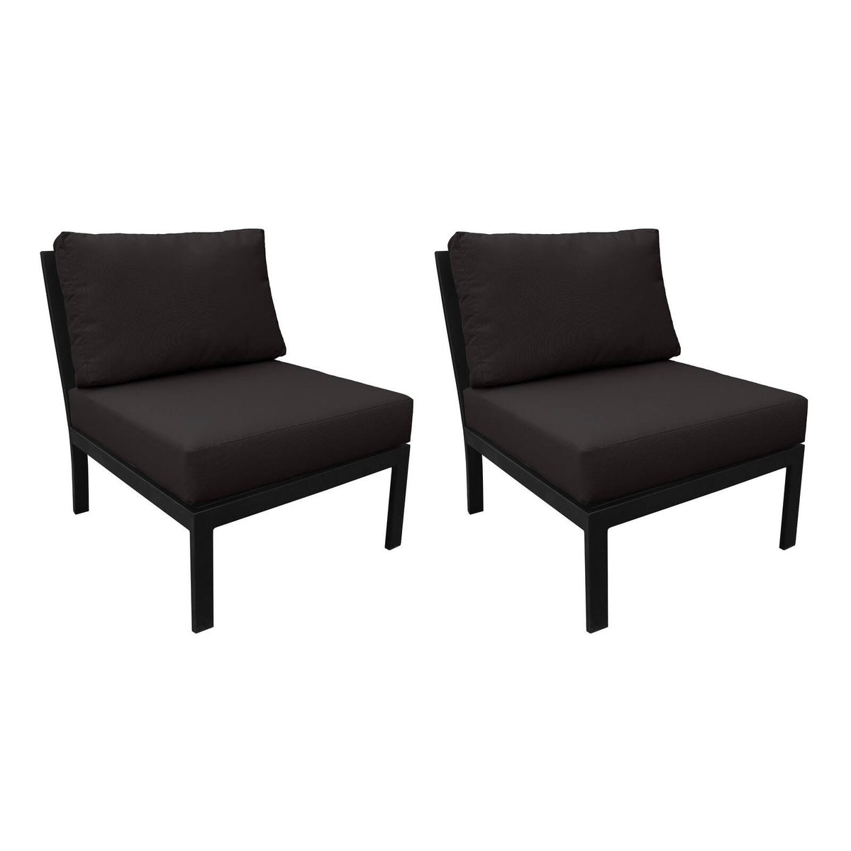 Armless Sofa in Black S148