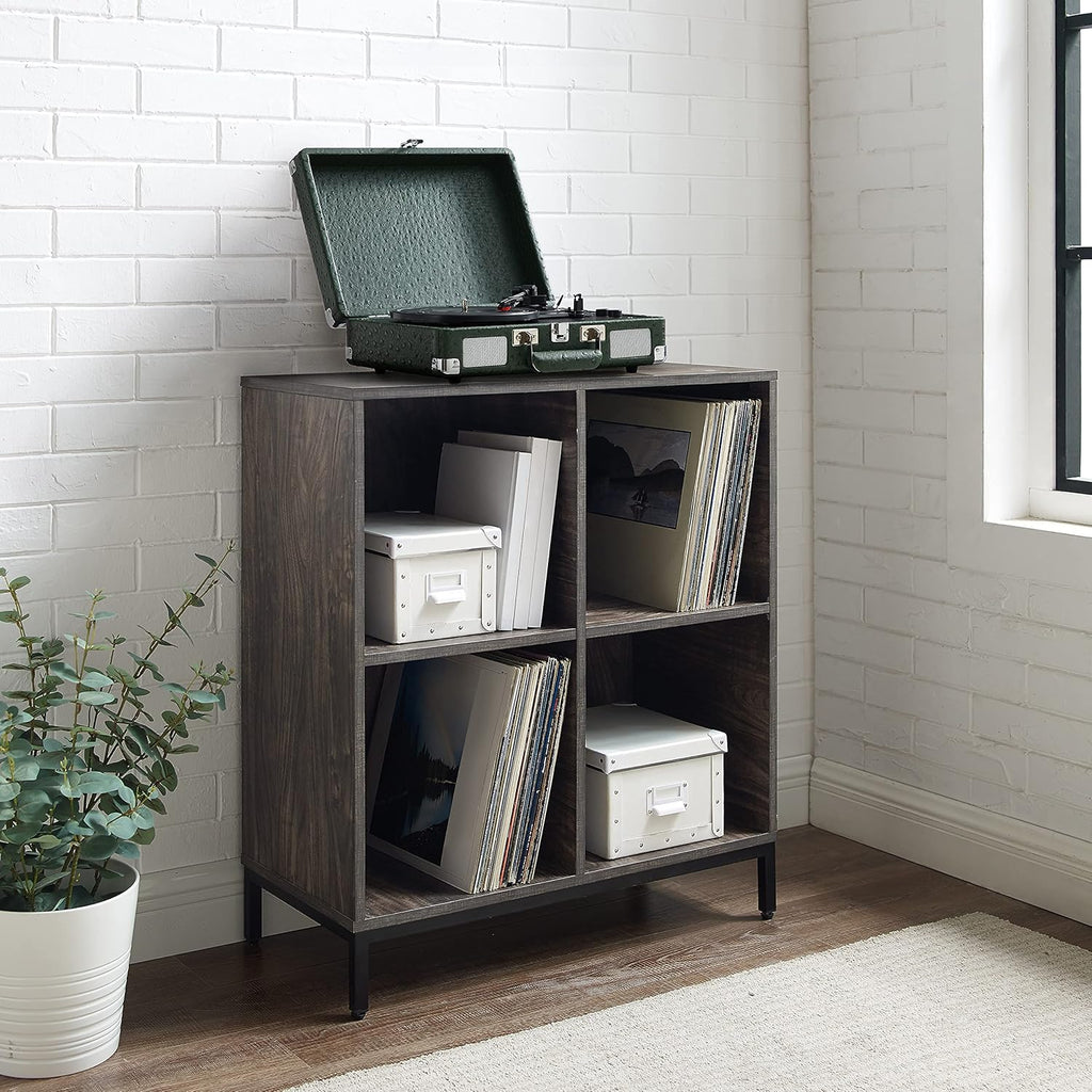 Brown Ash Record Storage Cube Bookcase F787