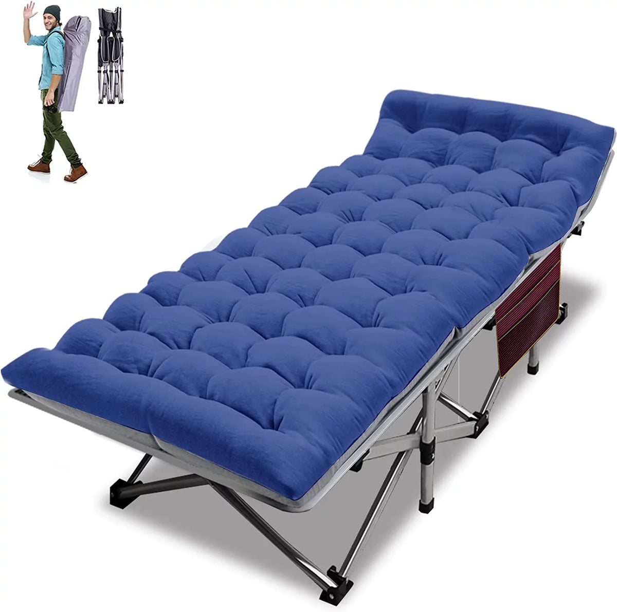 Folding Camping Cot with Carry Bag C924553