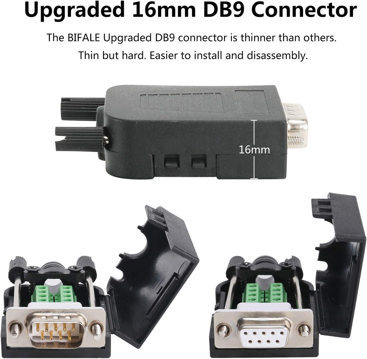 DB9 Breakout Connector 5 Male+5 Female 9 Pin H602511