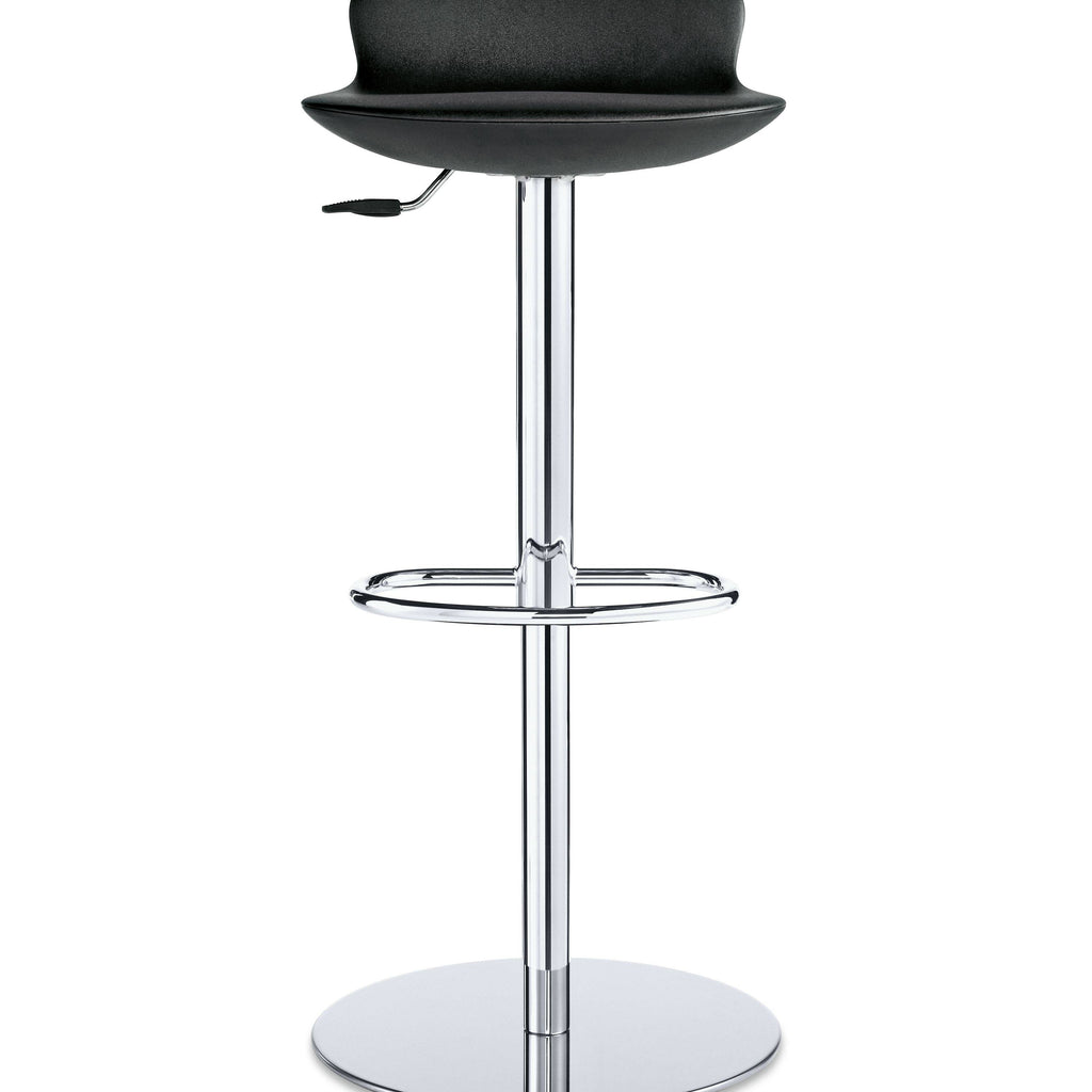 Black Leo Swivel Stool with Adjustable Base N56244