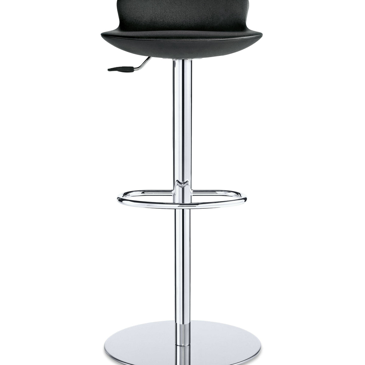 Black Leo Swivel Stool with Adjustable Base N56244