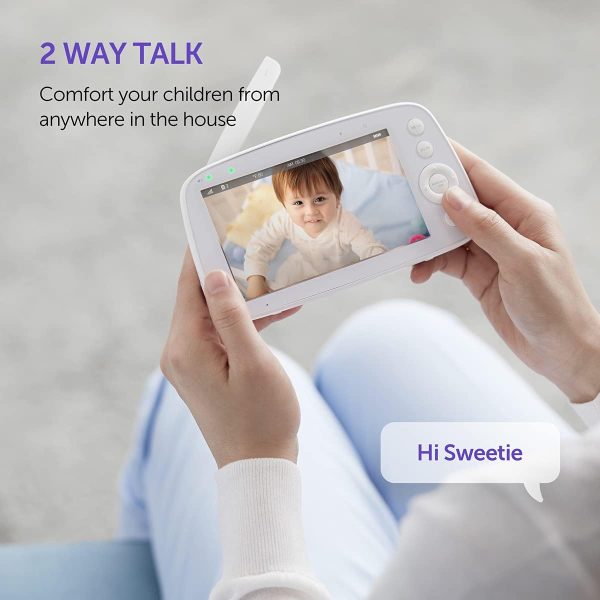 5 720P Video Baby Monitor with Pan-Tilt-Zoom Camera H17076