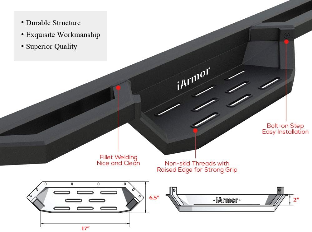 Running Boards Rocker Slider Compatible with Ram 1500 Regular Cab & Ram 2500 3500 Y28147