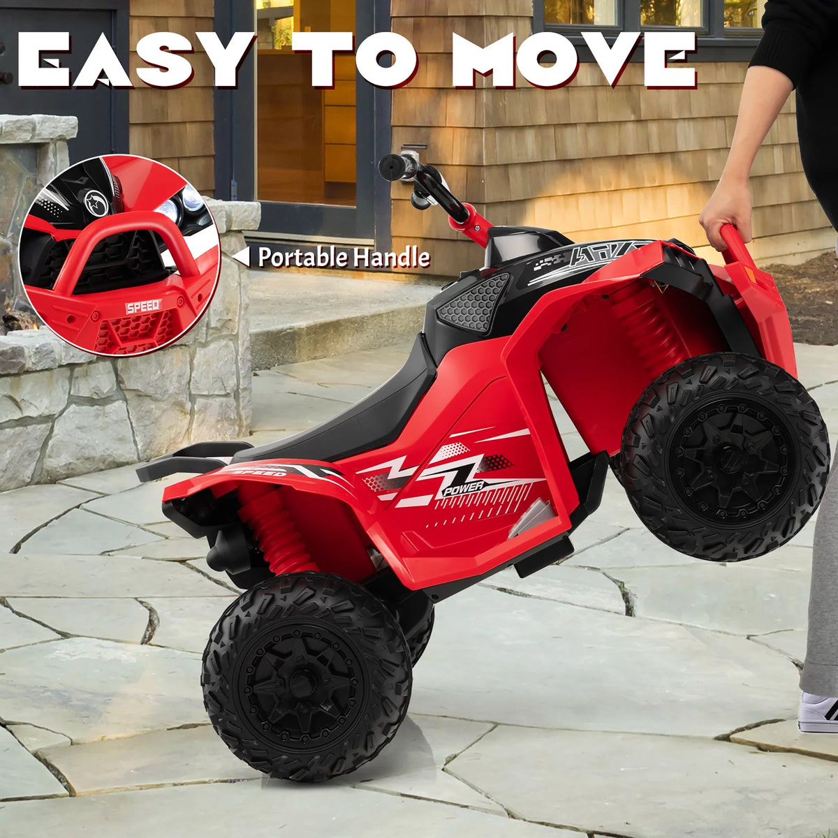 12V Battery Powered Kids Ride On ATV Red J857