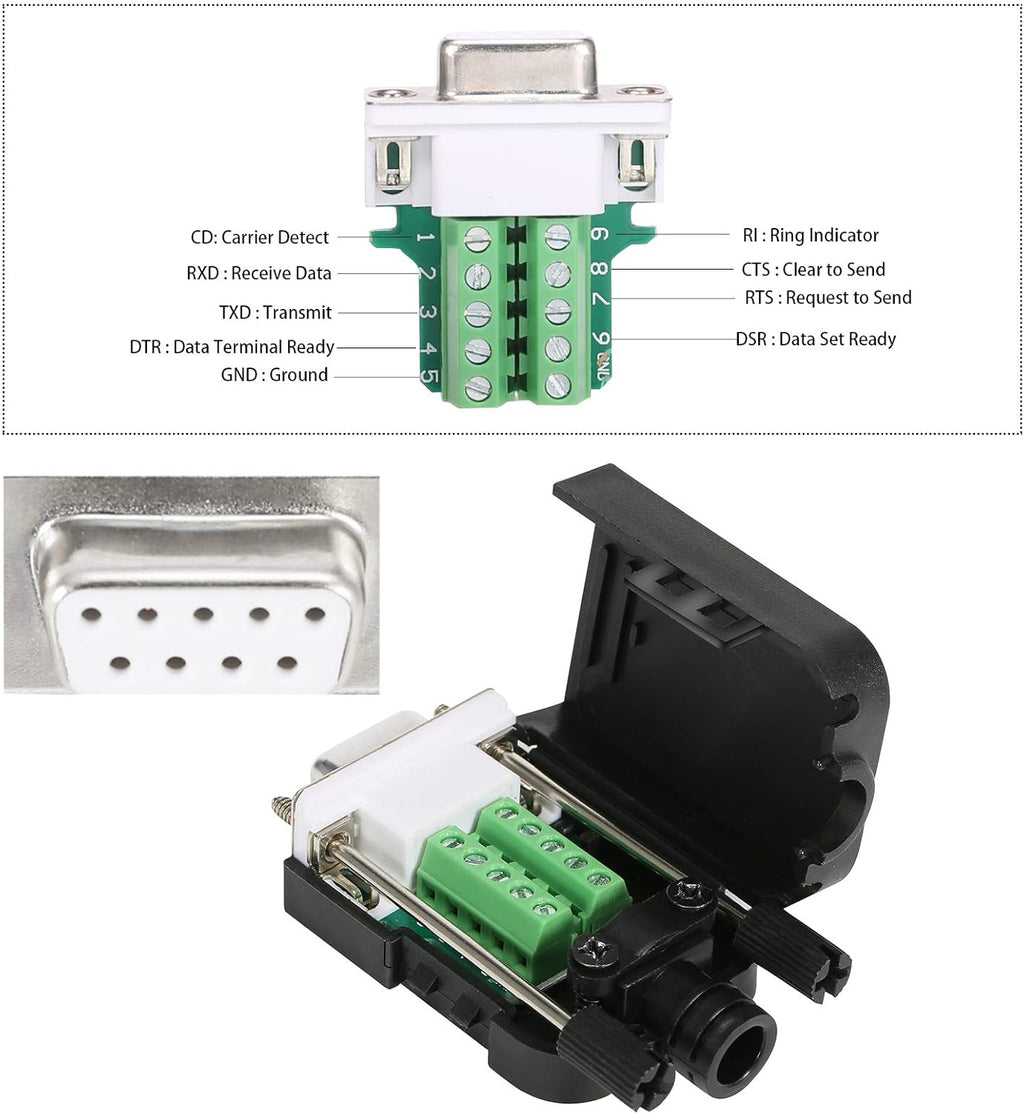 DB9 Breakout Connector 5 Male+5 Female 9 Pin H602511