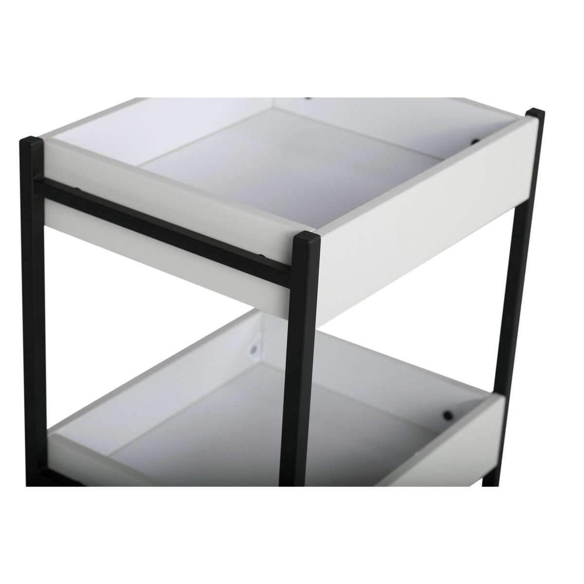 White 3 Bin Rolling Storage Cart I342583