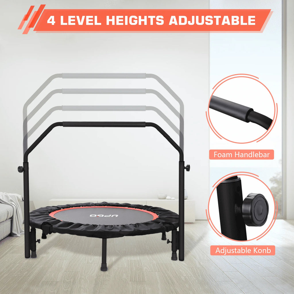 40 Foldable Fitness Trampoline with Adjustable Foam Handle R357