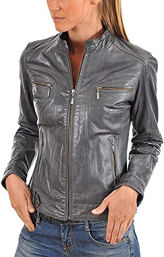 Lambskin Leather Motorcycle Jacket Y166