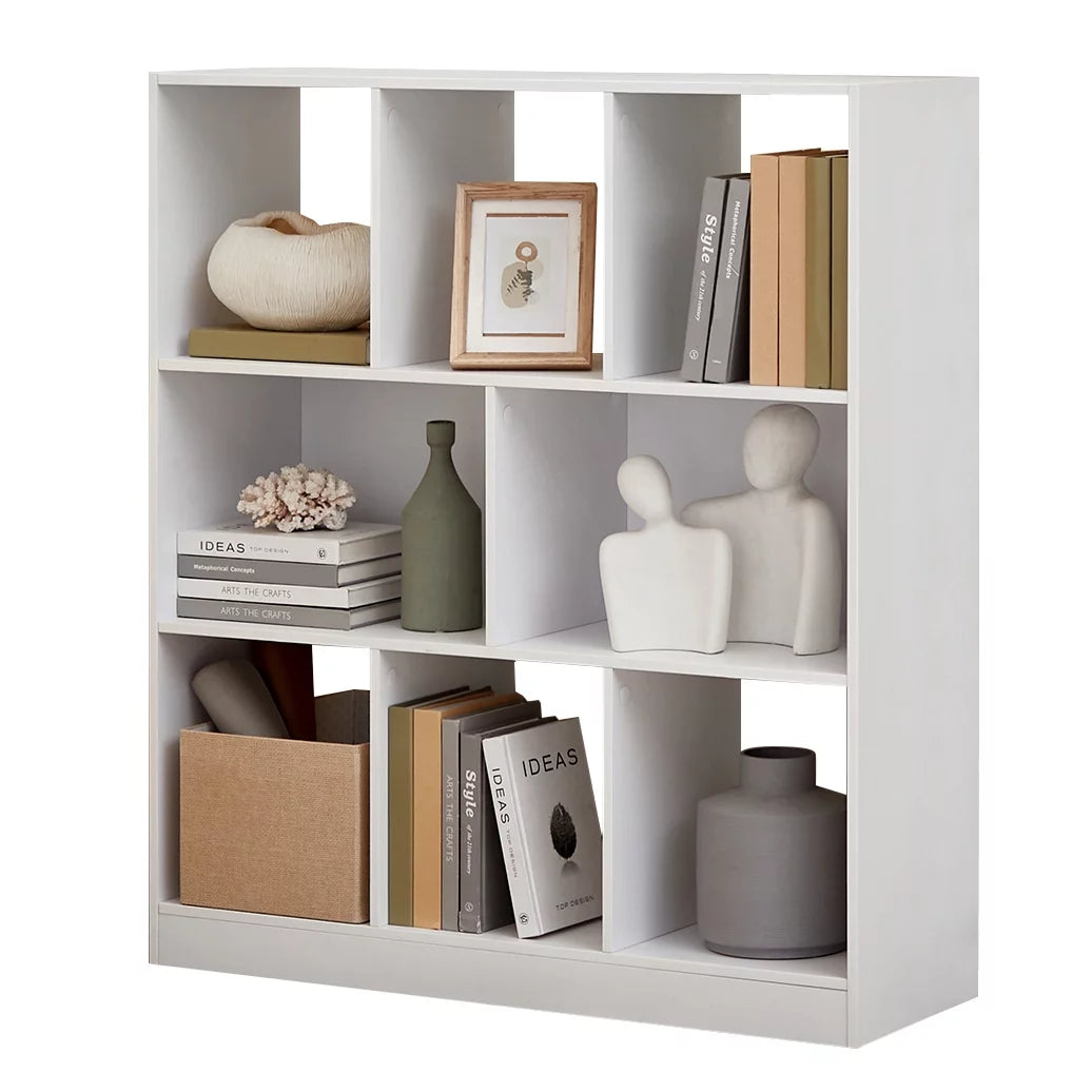 White 8-Cube Storage Organizer Bookcase B2256