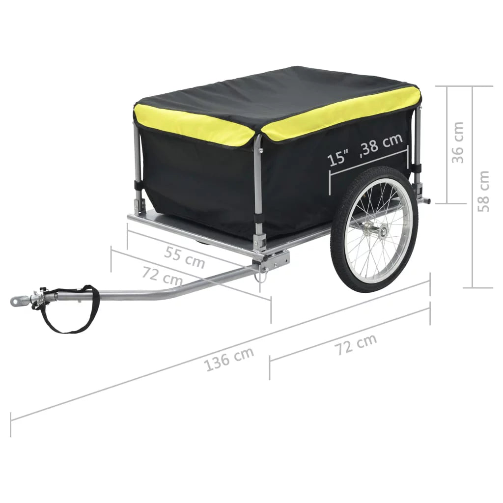 Foldable Bike Cargo Trailer with Removable Cargo Compartment X78012
