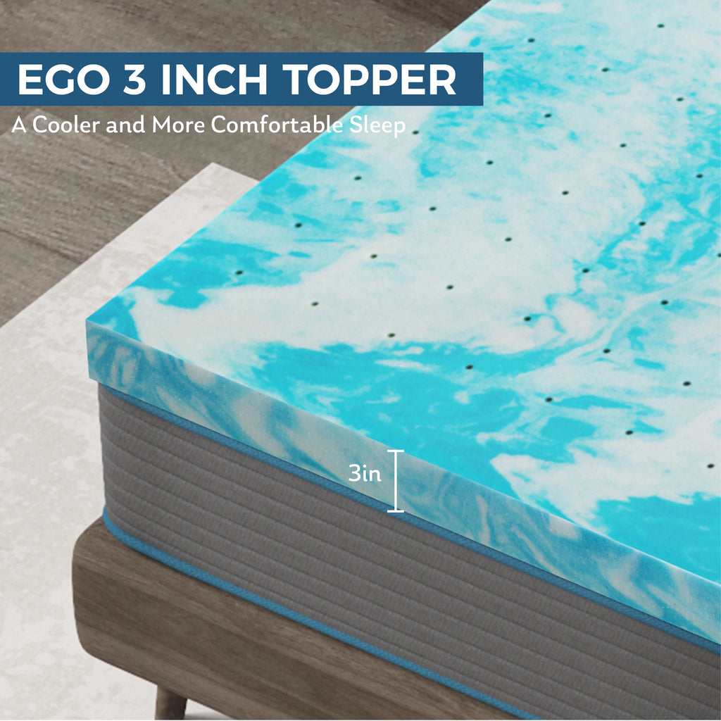 2 inch Cooling Gel Memory Foam Mattress Topper S83504