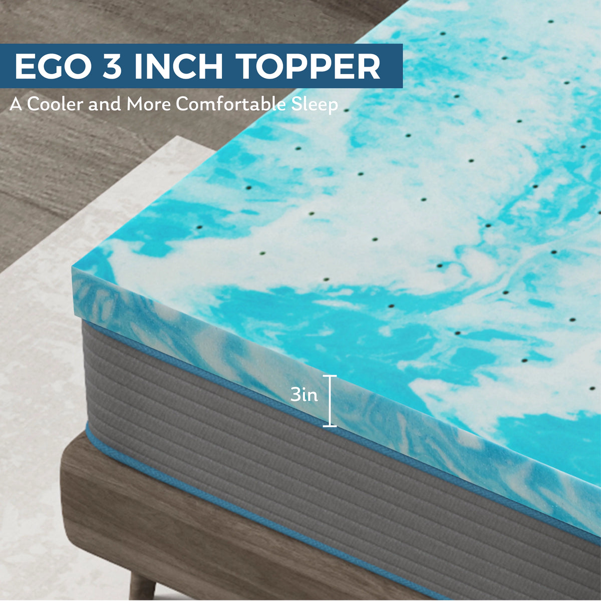 2 inch Cooling Gel Memory Foam Mattress Topper S83504