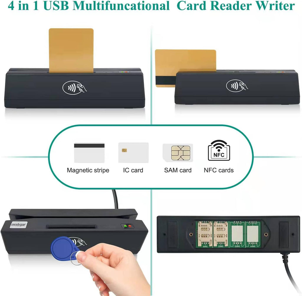Combo 4 in 1 Multifuntional Desktop Credit Card Reader Writer U326616