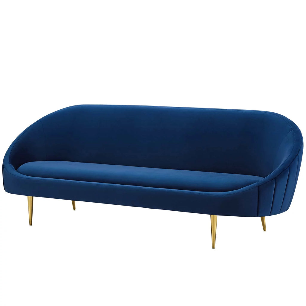Navy Blue Velvet Sofa D979171