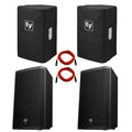 15" Powered Bluetooth Loudspeakers with Covers and XLR Connecting Cables K50630