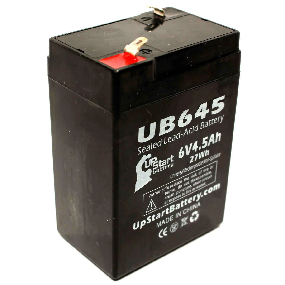 3x Pack 6V 4.5Ah Sealed Lead Acid Battery with F1 to F2 Terminal Adapters H287