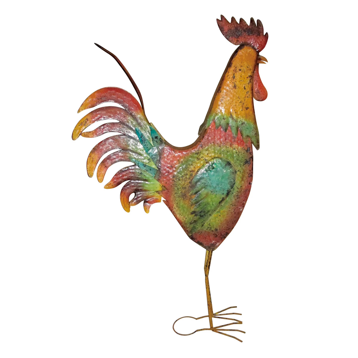 Metal Rooster Garden Statue Q12020