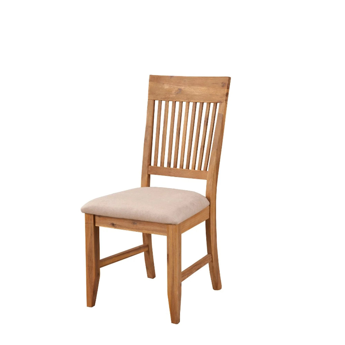 Wooden Side Chair Set Of 2 Natural Brown And Beige D237471