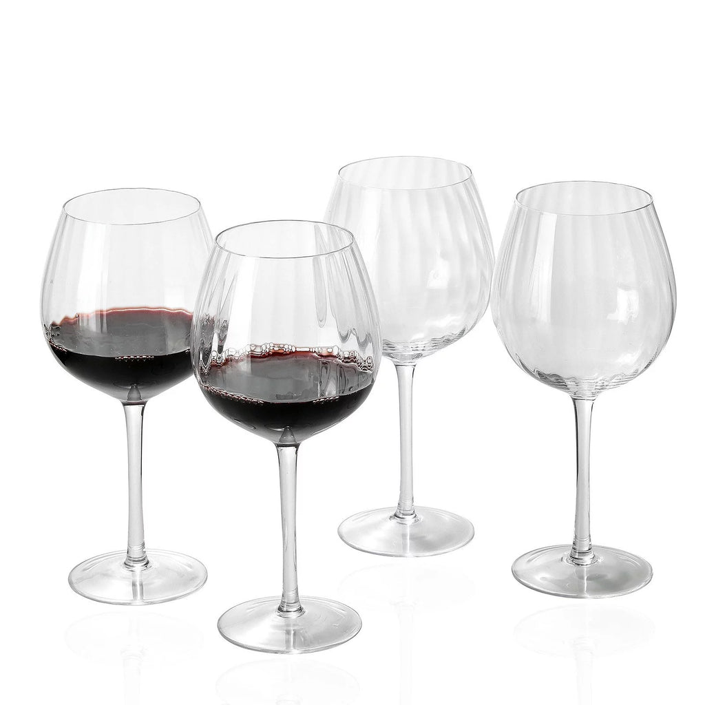 Ribbed Optic Wine Glasses set of 4 O74158