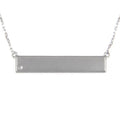 Silver Diamond Bar Necklace (16+2") F194646