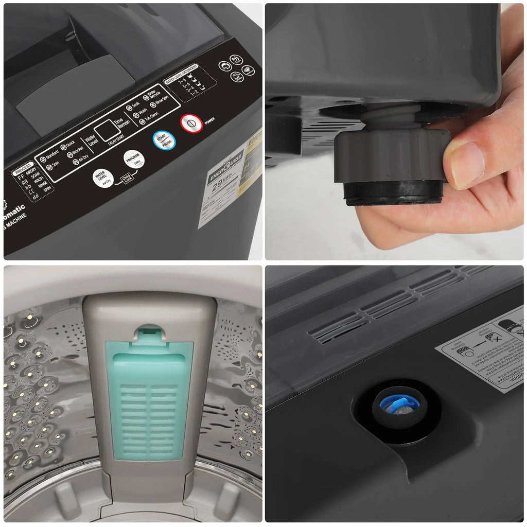 13.6LBS Portable Full Automatic Washing Machine with Drain Pump Q195299