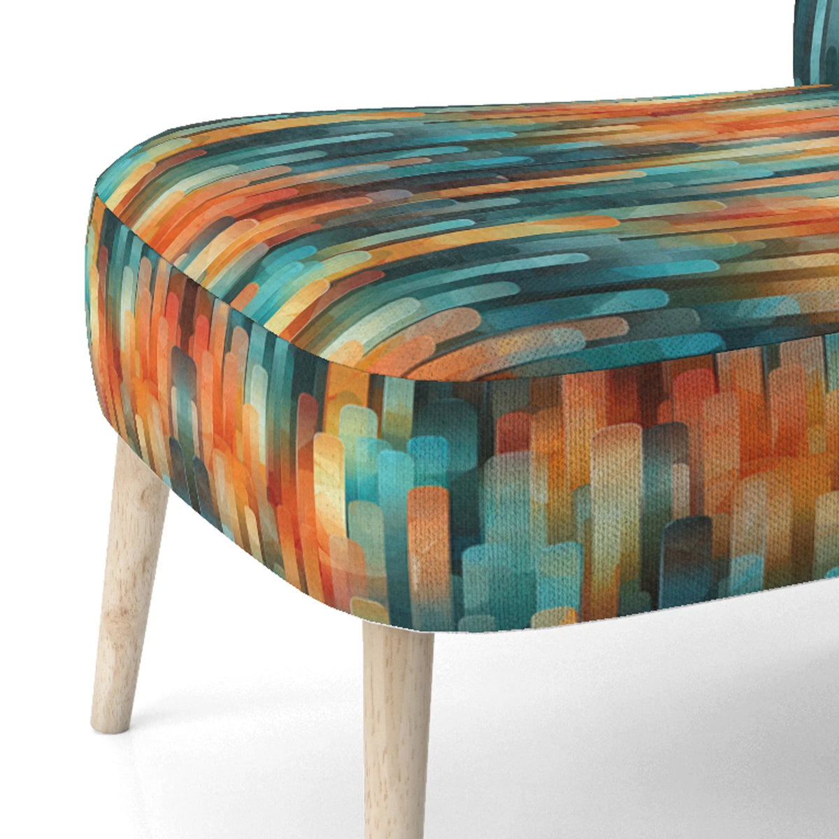 Upholstered Striped Accent Chair K861