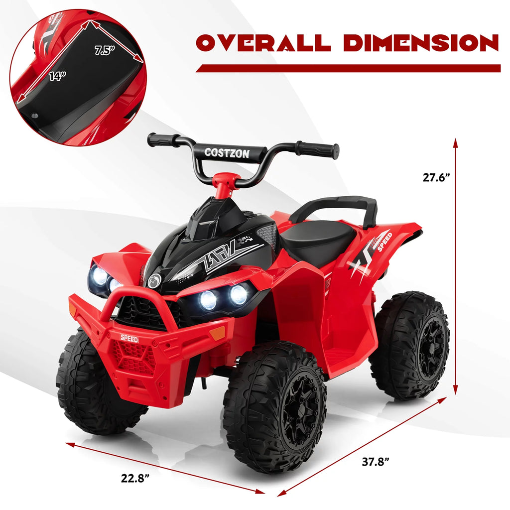 12V Battery Powered Kids Ride On ATV Red J857