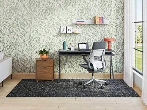 Graphite Fabric Office Chair with Polished Aluminum Base A379