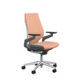 Graphite Fabric Office Chair with Polished Aluminum Base A379